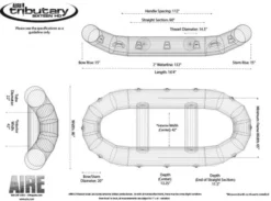 Tributary HD 16 Self Bailing Raft -surf sale Trib Sixteen HD 2015 Wireframe