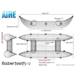 Sabertooth 12' Paddle Cat -surf sale airecataraftsabertooth